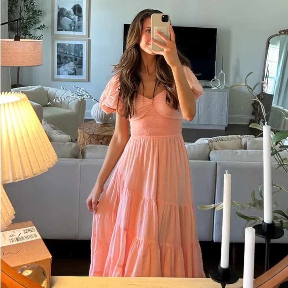 Free People Sundrenched Short Sleeve Maxi Dress - Picture 2 of 6
